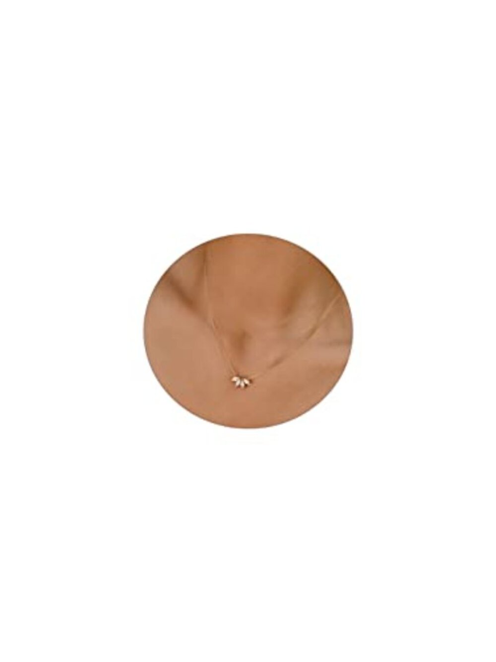 14k Gold Plated Dainty CZ Flower Pendant Necklace Adjustable 16.5+2 Inch